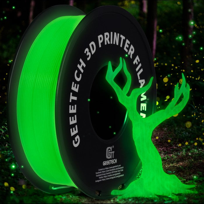 Geeetech Luminous Green PLA 1.75mm Glow in the Dark 1-GearBerry